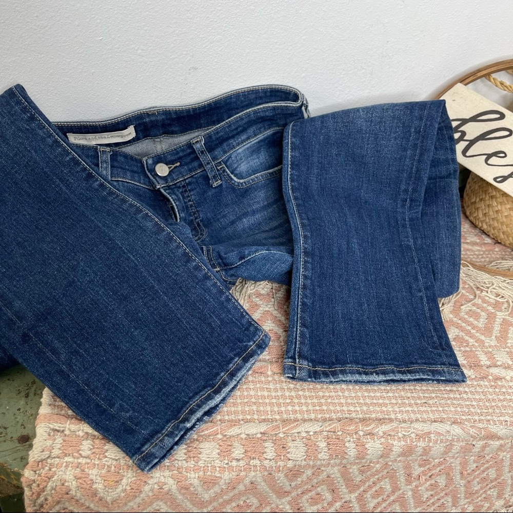Anthropologie Pilcro Mid-Rise Slim Boyfriend Jeans Sz 26 comfort - Picture 15 of 16
